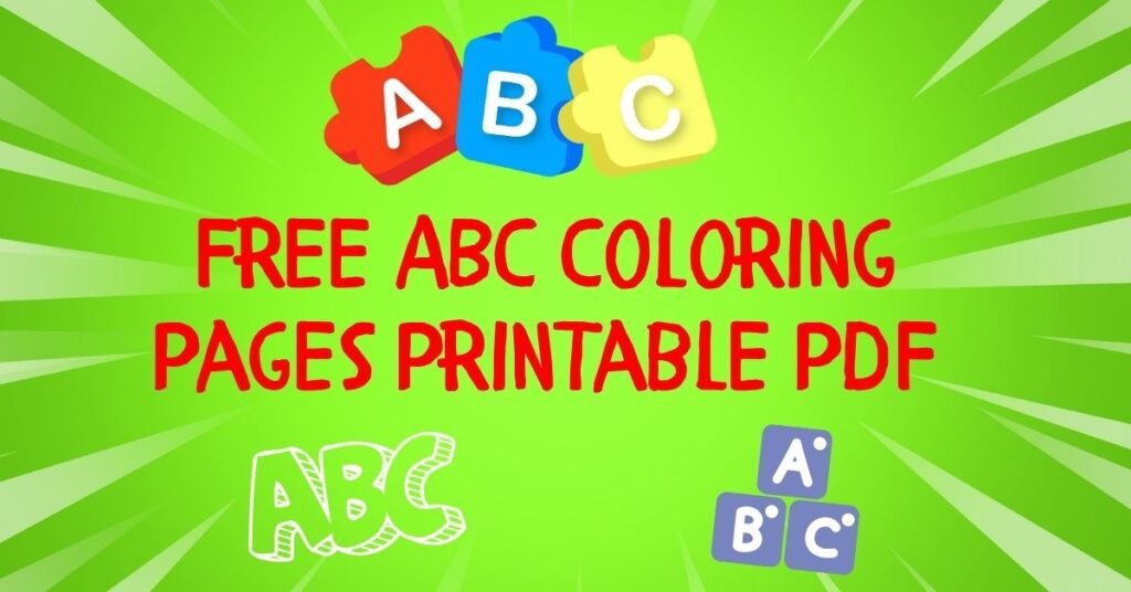 Free ABC Coloring Pages Printable PDF